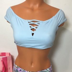 Victoria’s secret PINK blue daydream bikini top